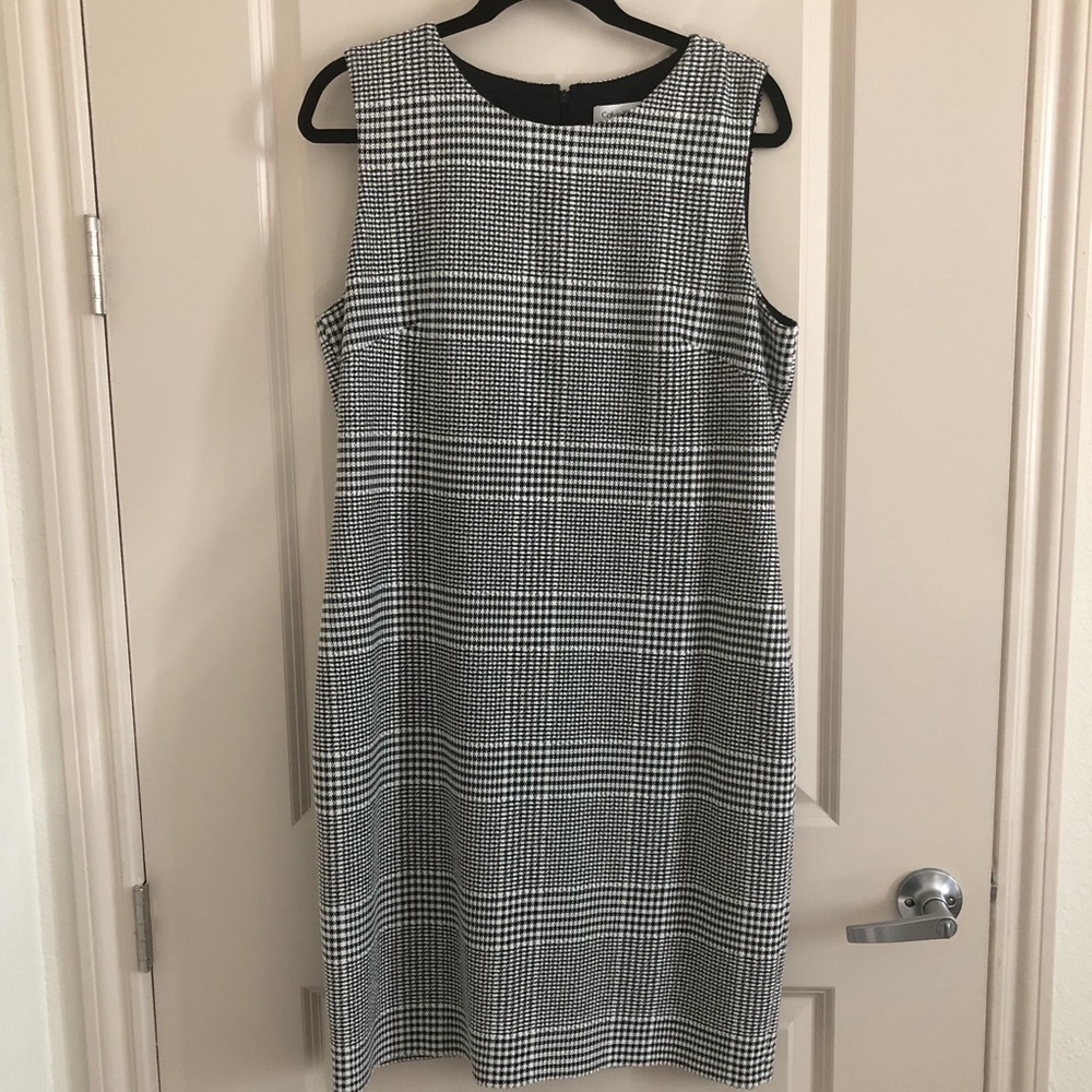 NWOT Sleeveless Plaid Career Dress